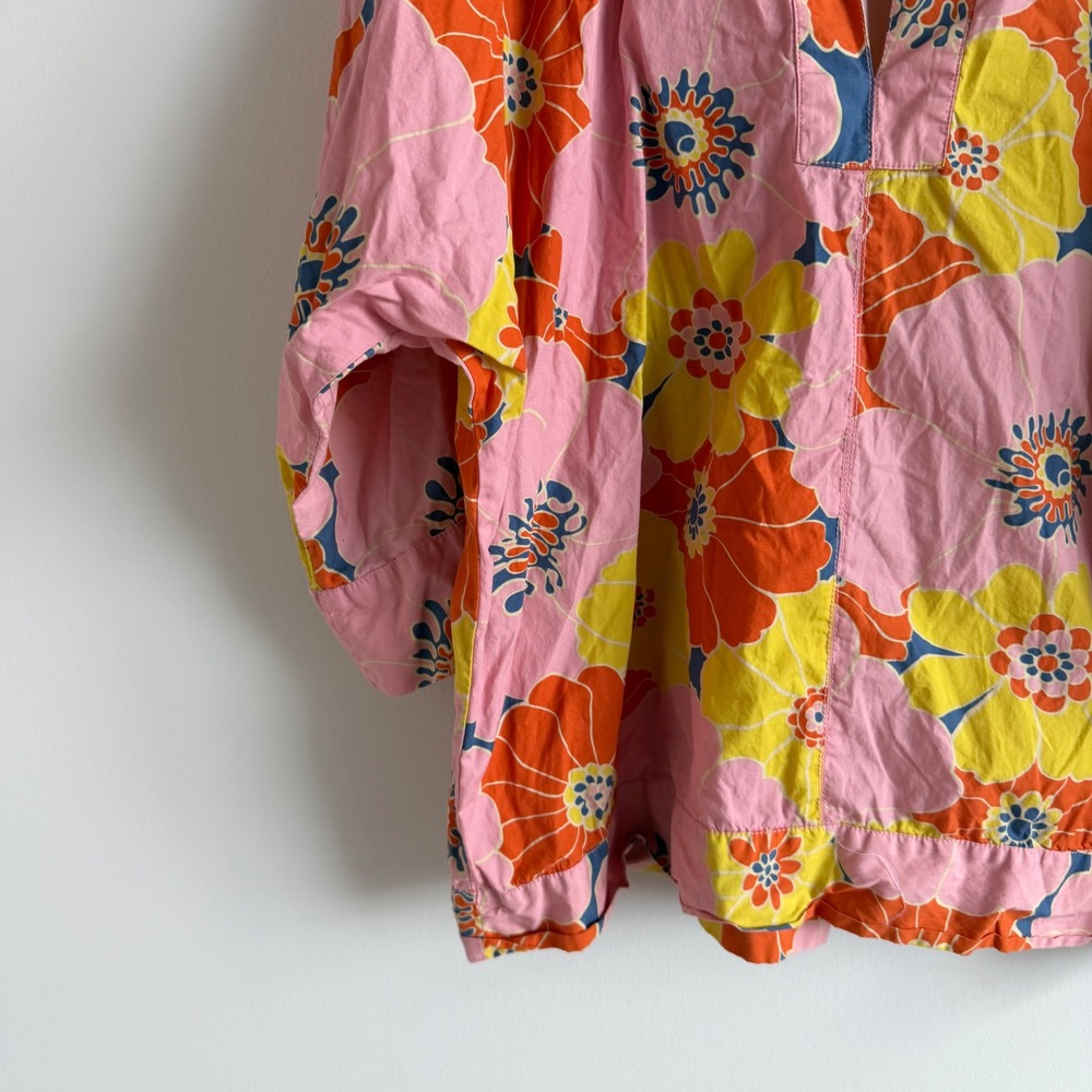 Zara Print Kimono Style Long Sleeve Blouse Size XXL - Picture 7 of 10